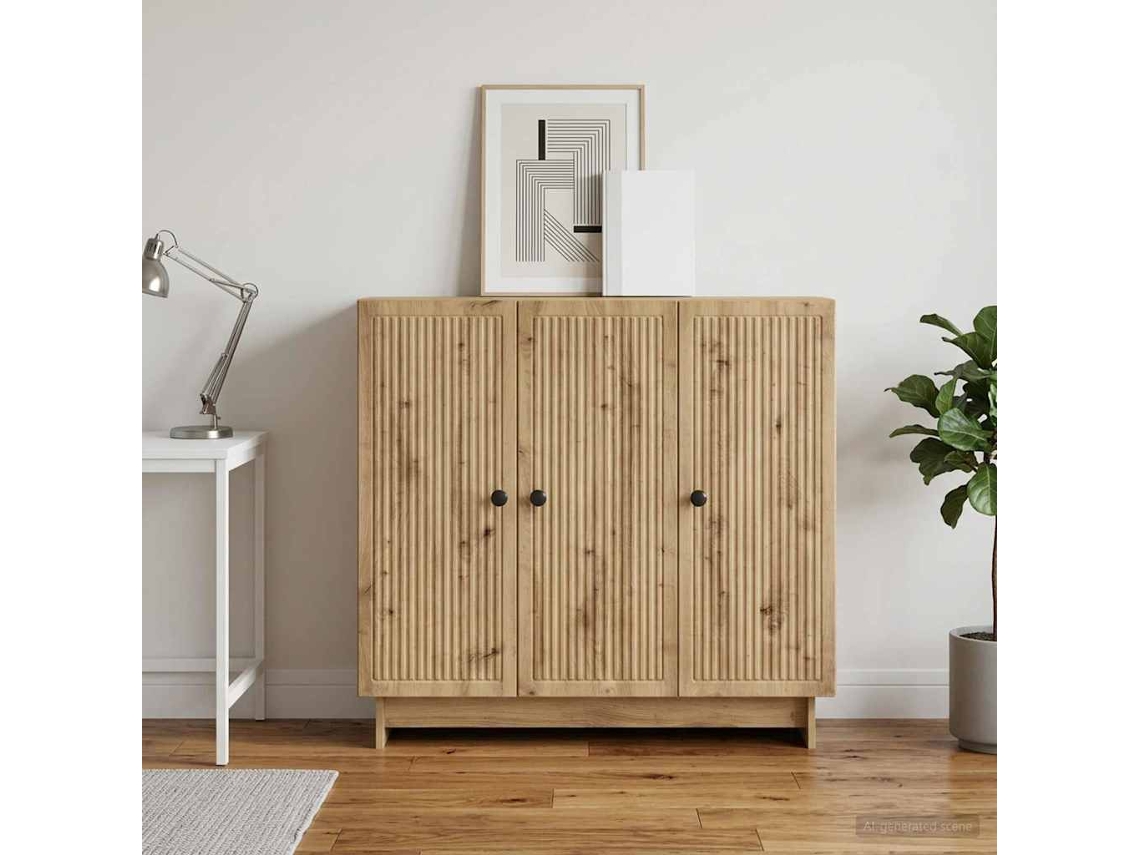 Vidaxl Buffet Carvalho Arttisan 89 X 34,5 X 80 Cm Derivados De Madeira