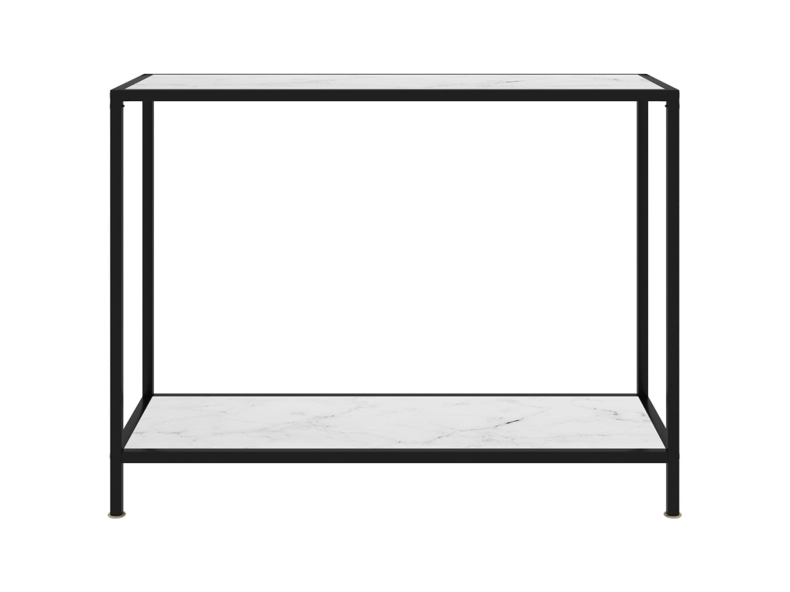 Mesa Consola 100x35x75 Cm Vidro Temperado Branco MAISON EXCLUSIVE
