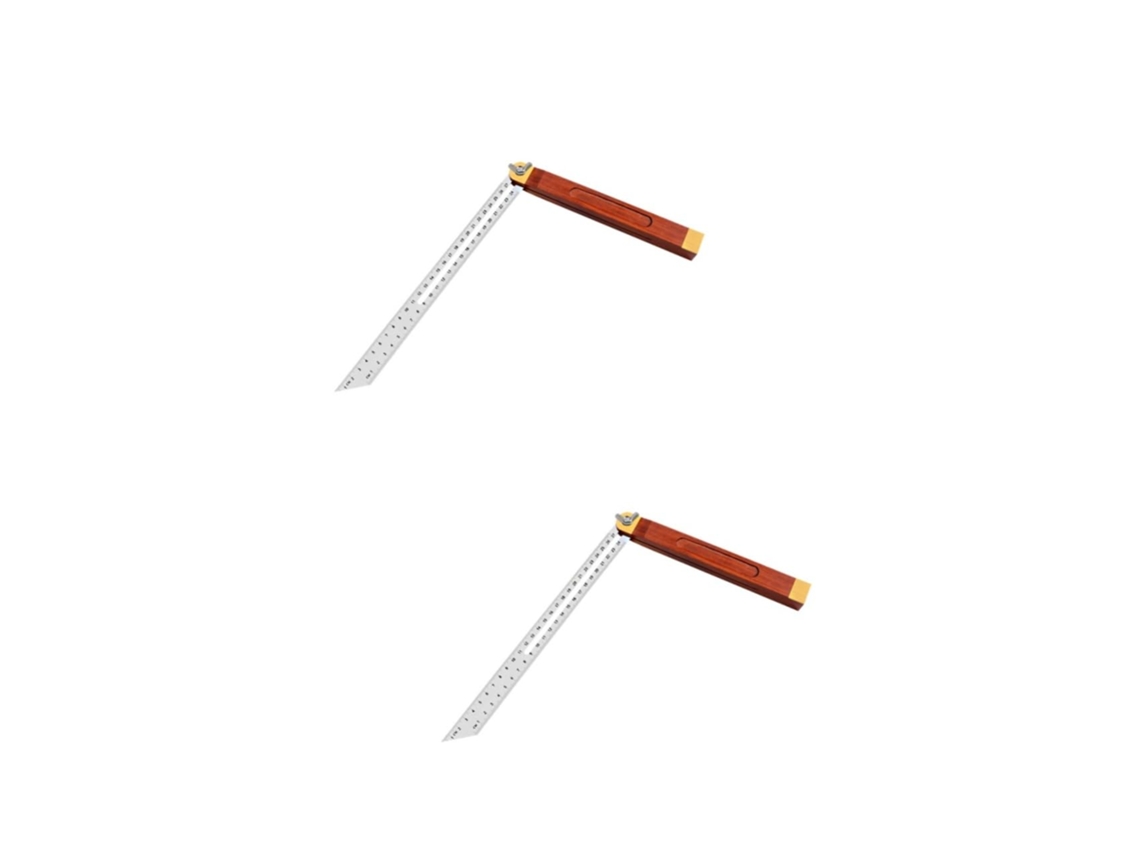 Régua De Medição Multiangular De 2 Peças Para Marcenaria E Construção.