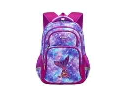 Mochila Para Meninas Com Bordado De Sereia Sob O Céu Estrelado – Mochila De Grande Capacidade Para Alunas Do Ensino Básico Que Alivia O Peso