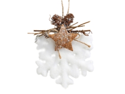 Laxiscreed Bola De Natal Branca Com Floco De Neve E Pingente De Água Para Decoração Festiva