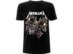 T-Shirt ROCK OFF Metallica - Skull Moth Preto (Tamanho: L)