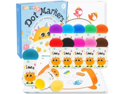Conjunto De Marcadores De Pontos Infantis, 12 Marcadores Laváveis Para