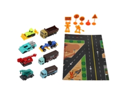 Primerox conjunto de 8 Brinquedos de Caminhões de Construção em Liga Metálica 1:64 para Crianças