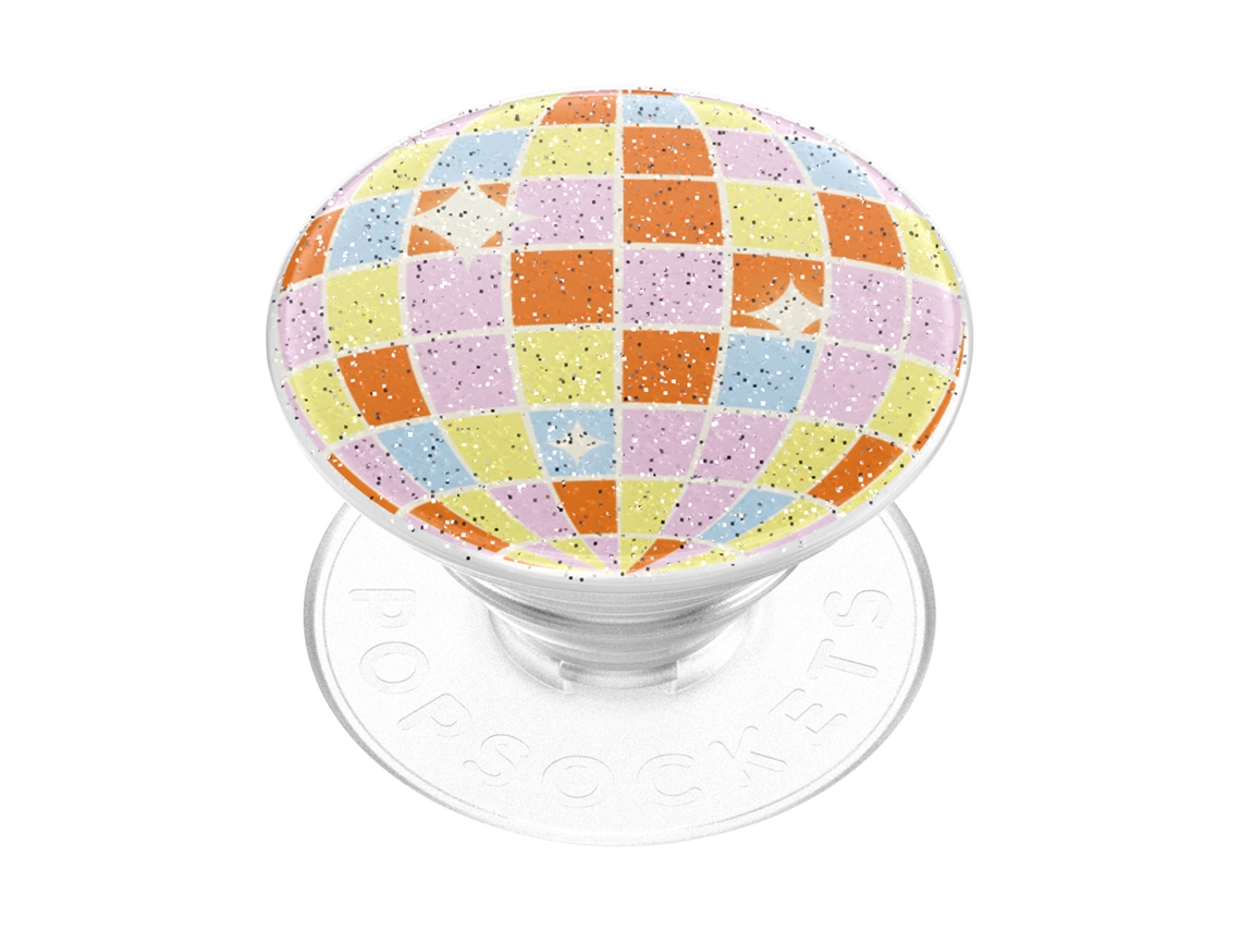 Plugues Adesivo Universal Padrão Disco Popsockets Plástico Retro Multicor