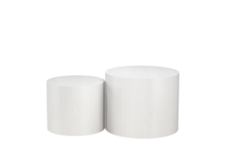 Conjunto De Mesas De Sala Giva, 48x38cm, Branco, Vicco