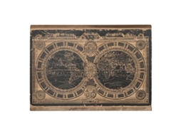 Decoração de parede Home Esprit Black Natural World Map 149 x 2 x 105 cm