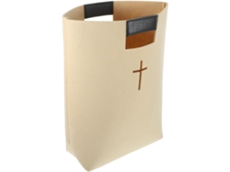 Bolsa organizadora de Bíblia Healvian Feltro de grande capacidade, bolsa multifuncional, bege claro, reutilizável para