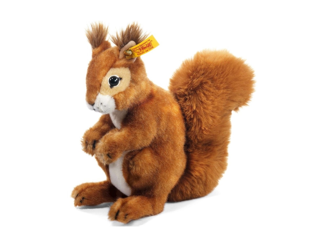 Esquilo De Pelúcia Steiff Niki, Vermelho Acastanhado, 21 Cm Brinquedo Macio E Fofinho
