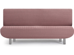 Capa de Sofá Clic Clac 3 Lugares EYSA Premium Jaz Tecido Multielástico (230 x 160 x 100 cm - Poliéster e Algodão - Rosa)