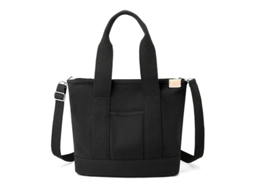 Bolsa Feminina Preta de Lona, Estilo Sacola para Uso Diário AQUAFORGE