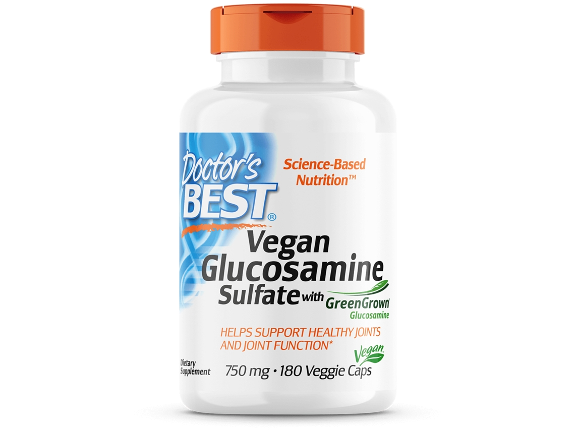 DOCTOR'S BEST Vegan Glucosamine Sulfate With Greengrown 750Mg 180 Veggie Capsules