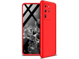 Capa Protetora Design Fosco para Samsung Galaxy S20 Hongwe. Vidro Temperado Anti choque Vermelho1