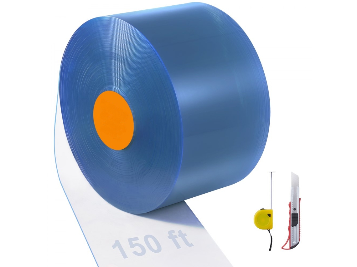 Cortina De Tiras Pvc 2500x30,5cm Transparente Com Isolamento Térmico Tekmaquinas