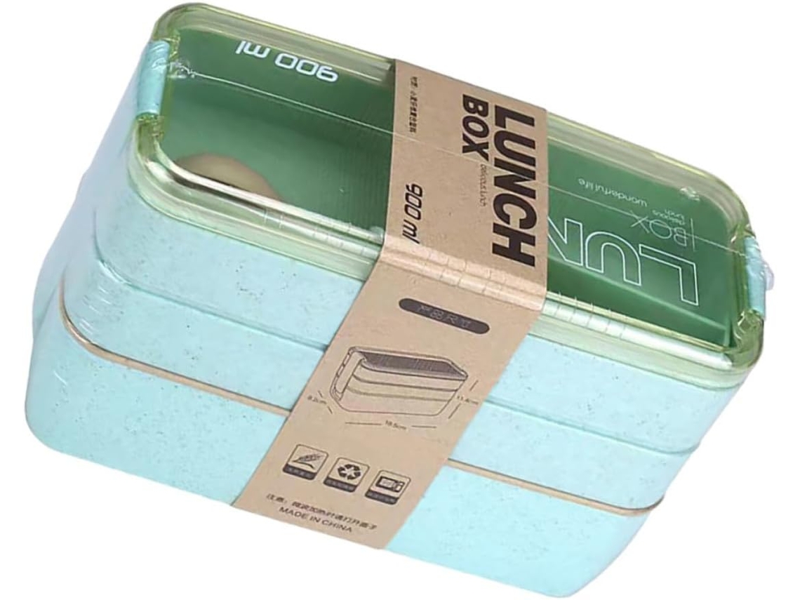 Marmita Bento De 900ml Para Adultos Com Compartimentos E Tampa Hermética, Leve, Ideal Para Levar O Trabalho Ou