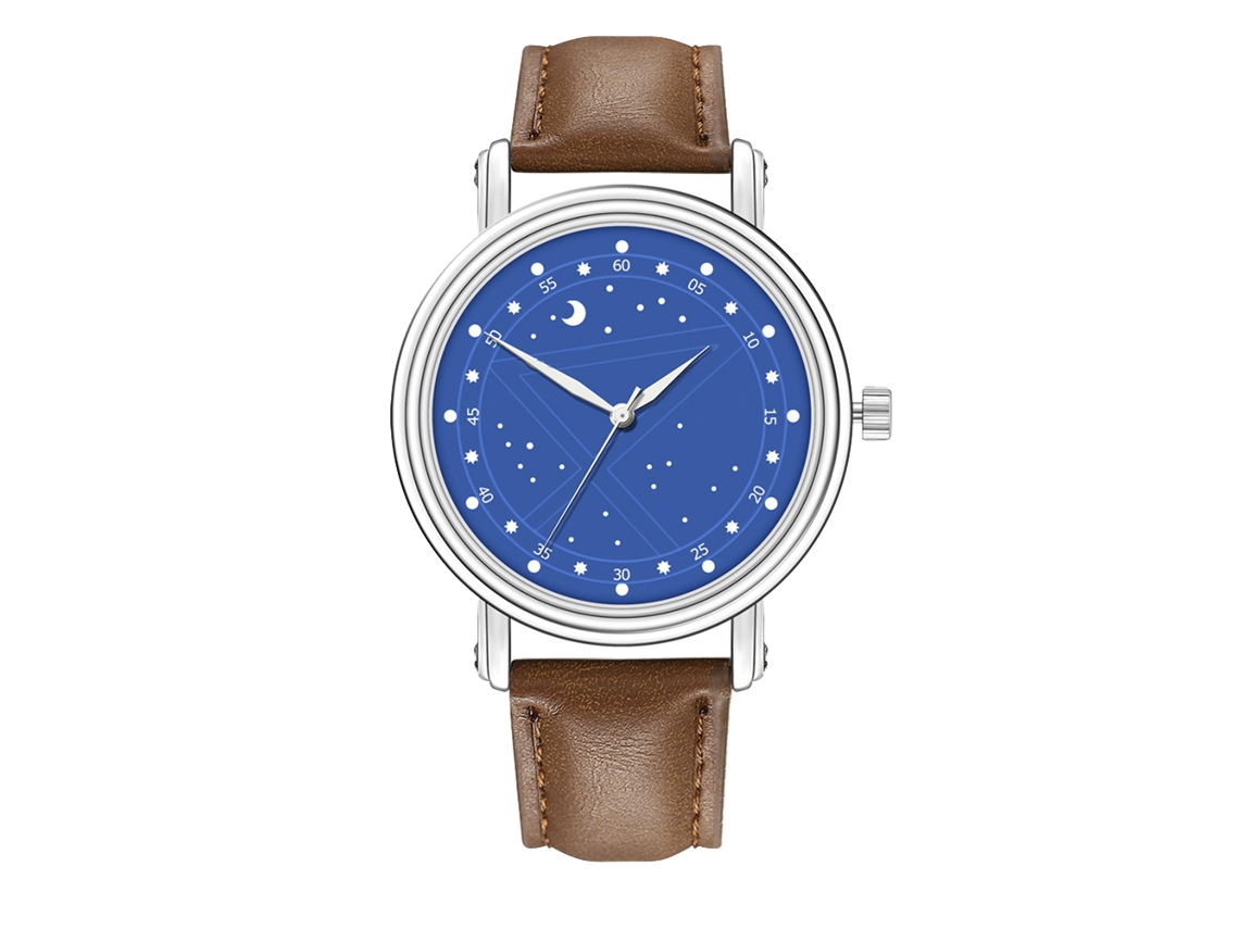 Relógio Masculino de Pulso Analógico de Quartzo com Pulseira de Pu Estilo Moderno