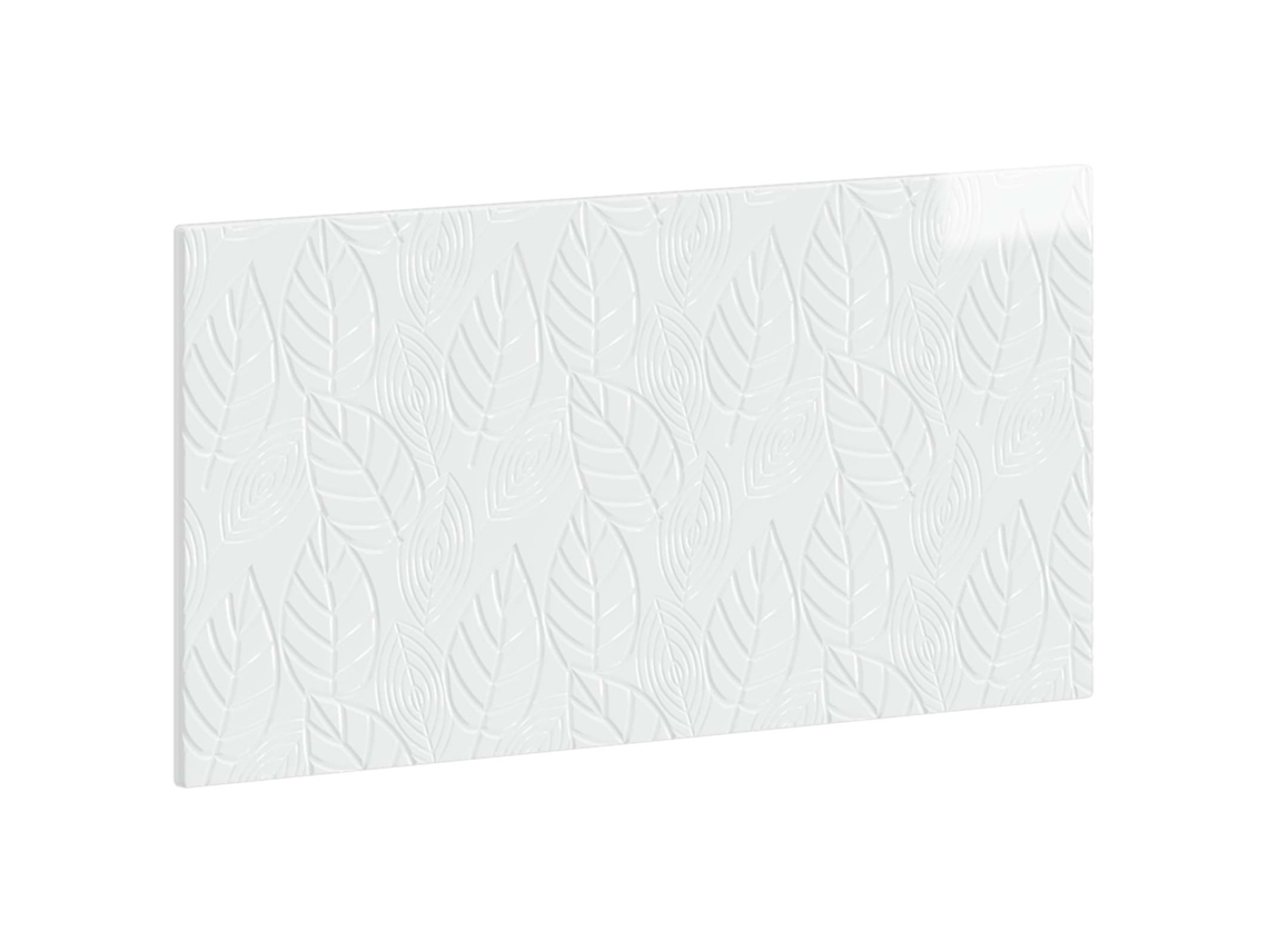 Vidaxl Cabeceira Montada Na Parede Delft Branco Brilhante
