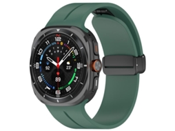 Bracelete Silicone Dobrável Verde Pinho para Samsung Galaxy Watch Ultra (47mm) XIAOMOYU