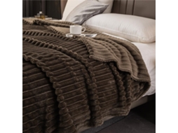 Manta de Flanela Macia Fansu Cor Sólida Quente e Grossa Ideal para Cama Sofá em Todas as Estações 127x152cm, M
