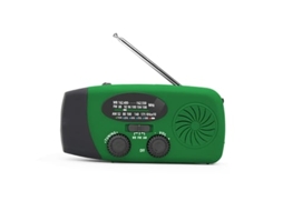 Gerador De Emergência Multifuncional Solar Com Manivela, Rádio E Lanterna Cuich 2000mah. Brilvibera (verde)