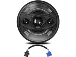 Conjunto De 1par Faróis Led Walmeck 7 Polegadas Para Carro, Com Feixe Branco Redondo, Luz Baixa, Luz Diurna Drl E Piscas