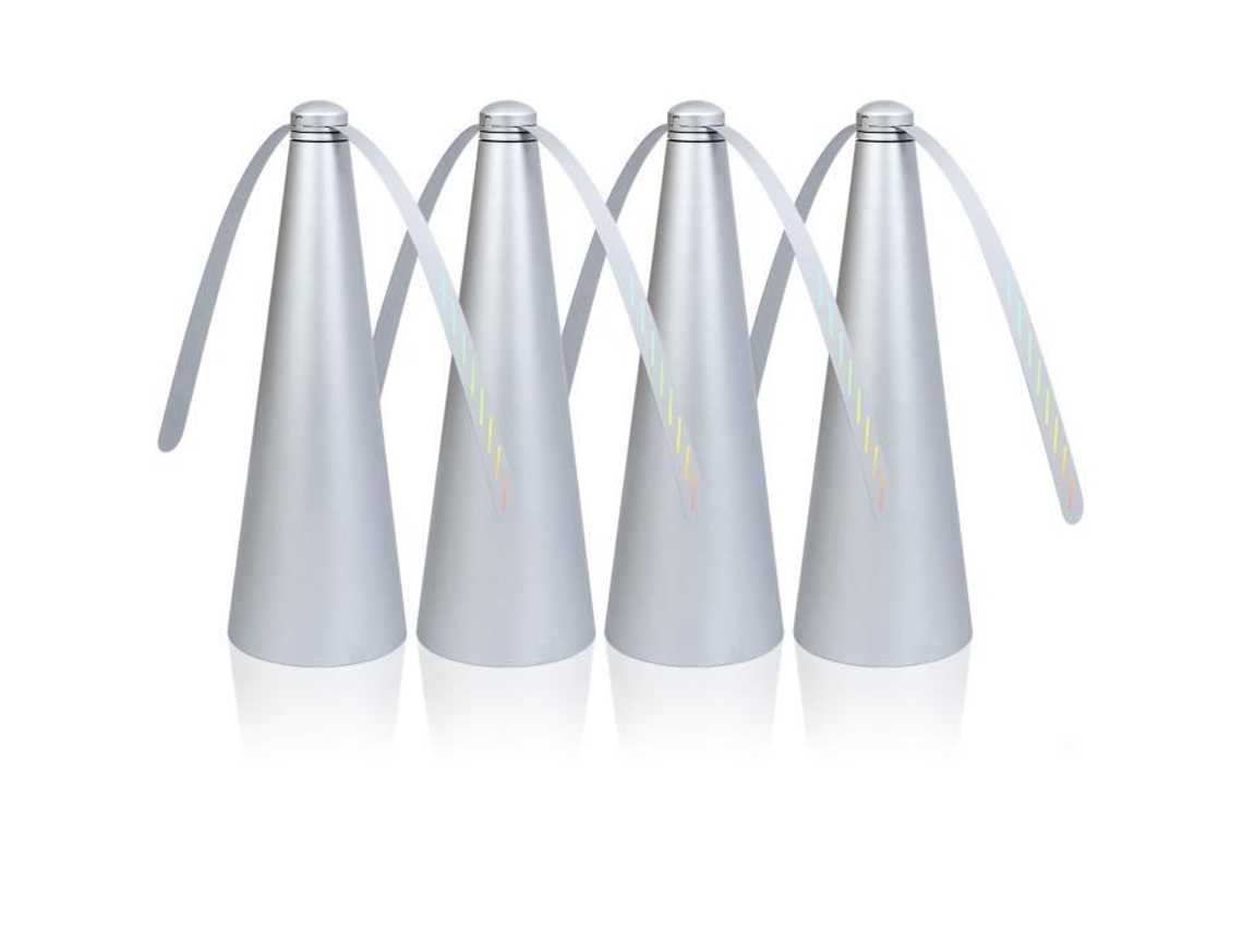 Repelente Ventilador Repelente de Moscas 4 Peças Mata Insetos para Ambientes Externos e Internos Prata F146
