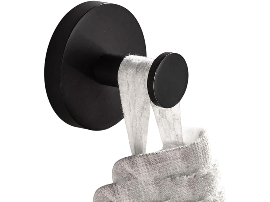 Conjunto De Acessórios Para Banheiro Em Aço Inoxidável Preto Fosco, Incluindo Suporte Para Papel Higiênico, Gancho Para