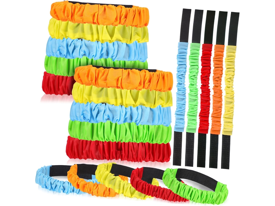 Nolitoy 20 Unidades De Faixas Elásticas Nylon Para Corrida Três Pernas, Adultos E Crianças, Fáceis Limpar Com