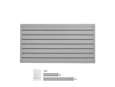 Painéis De Parede De Ripas Em Pvc Com Design Modular Succebuy 1225 X 645 X 20 Mm, Cinzento