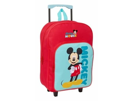 Mochila Escolar Mickey Mouse com Azul Rodes Vermelho 32 X 42 X 14 Cm