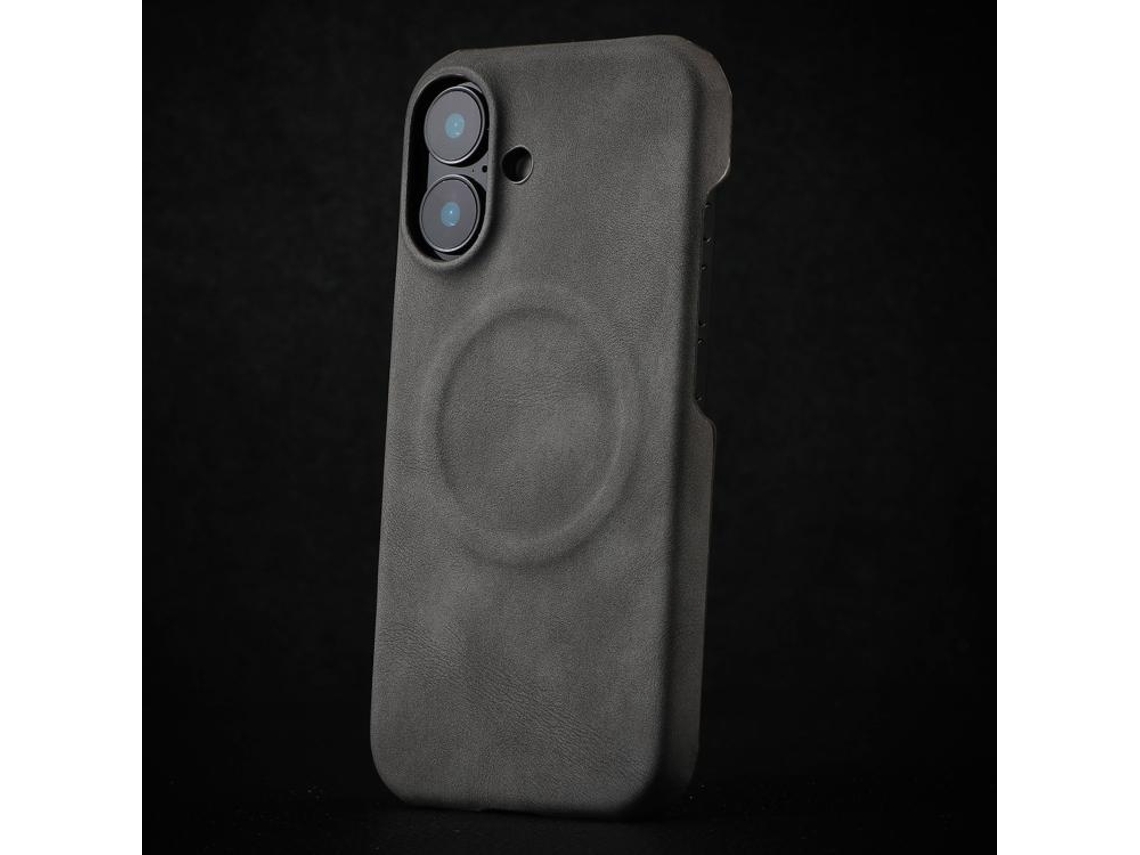 Capa Para Iphone 17 - Pele De Carneiro Com Fecho Magnético Magsafe