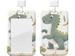 Suporte para Crachá em formato de dinossauro de desenho animado com cordão, capa plástica impermeável, Crachá Stojo, suporte