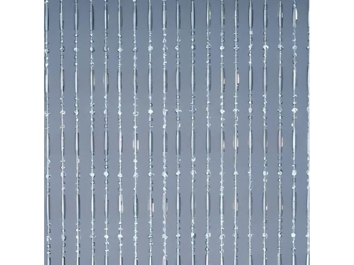 Cortina De Porta Olivia - Morel - 90x220 Cm - Cristal - Listras - Interior