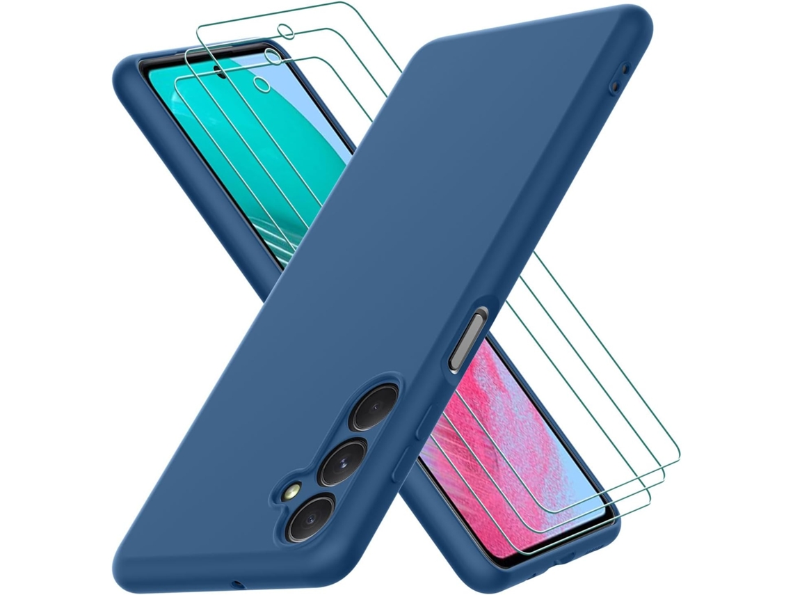 Capa Proteções Ultra Fina Para Samsung Hongwe. Vidro Temperado Azul