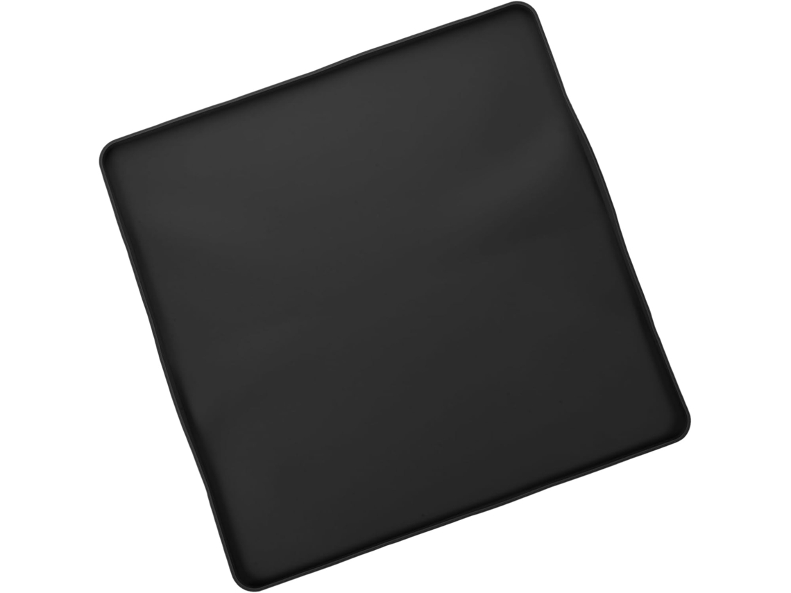 Bandeja Coletora De Gotas Em Silicone Preto Com Borda Elevada Antiderrapante, À Prova D'água E Protetora