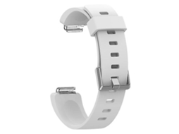 Lurelia Pulseira De Silicone Branca Brilhante, Compatível Com Fitbit Inspire/ Hr
