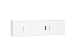 Conjunto de 2 Peças de Tv Moveis Derivado da Madeira Branco MAISON EXCLUSIVE