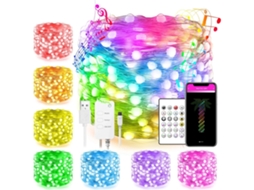 String Lights Broom Work With Alexa Google Home 16.4ft Musical Fairy Light Plug In Remote App Control Multi Modes Copper Lights*