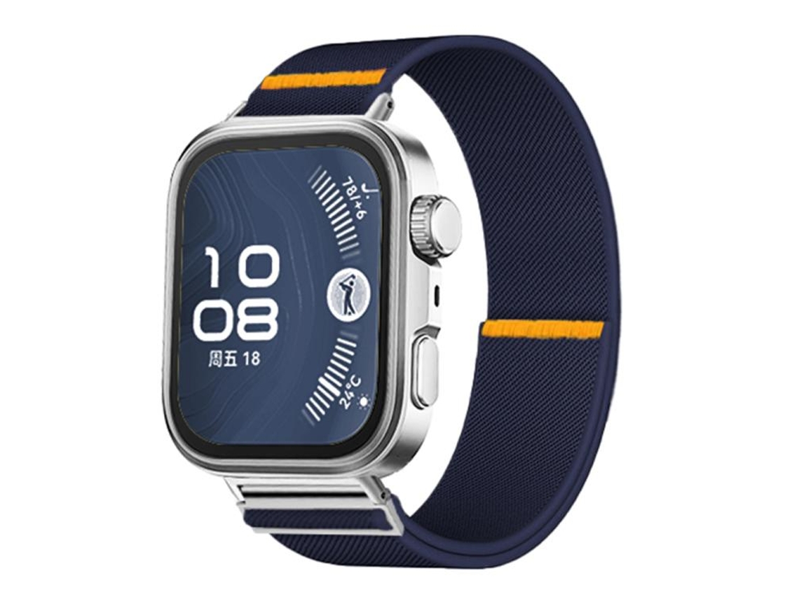Bracelete para Huawei Watch Fit 3 / Fit 4 / Fit 4 Pro Nylon Elástico Ajustável Azul Escuro XIAOMOYU