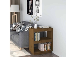 Vidaxl Estante Para Livros 60x35x71 Cm Pinho Maciço Castanho-mel