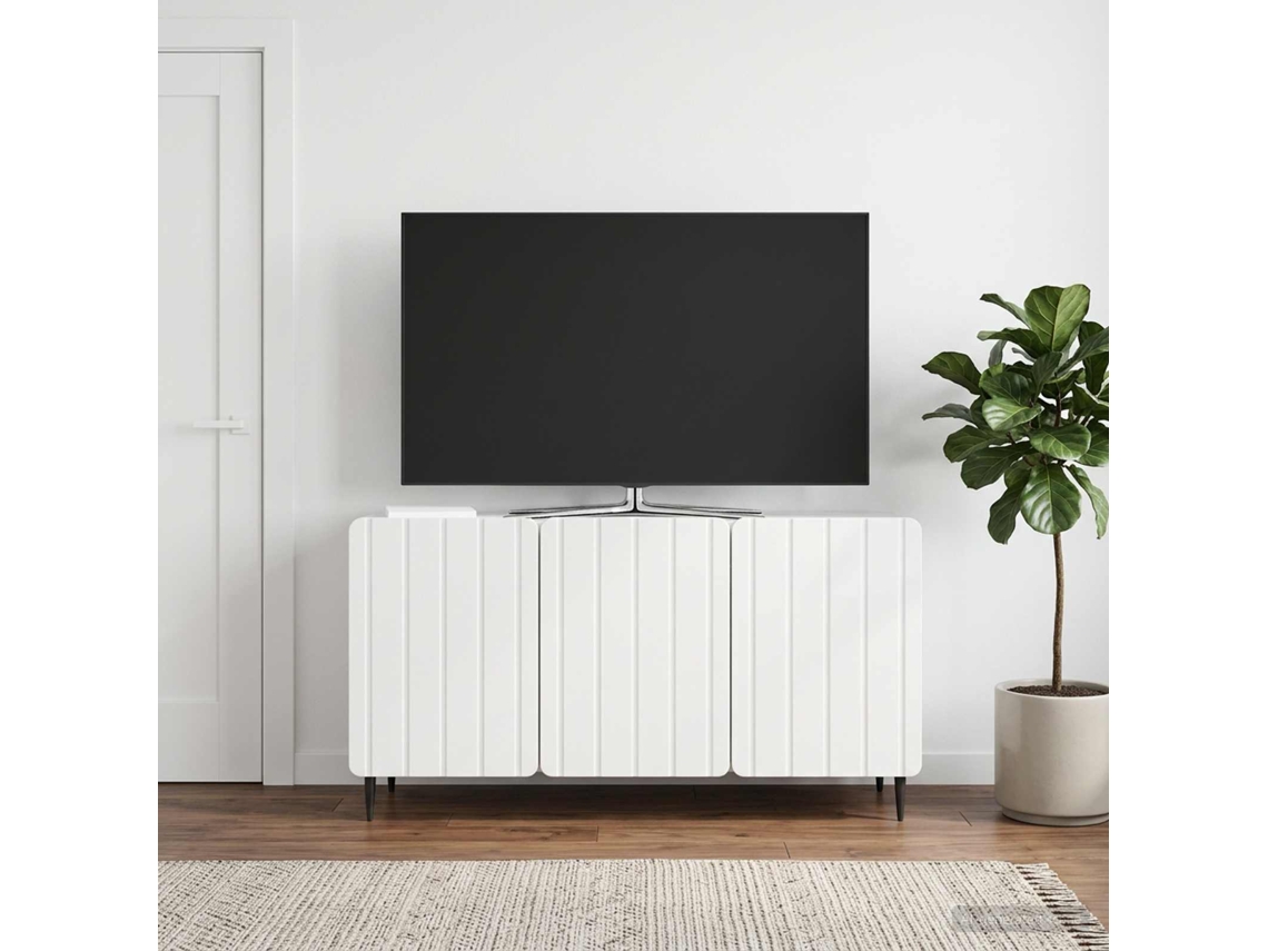 Vidaxl Gabinete Para Tv 99 X 34,5 X 52 Cm Branco Brilhante