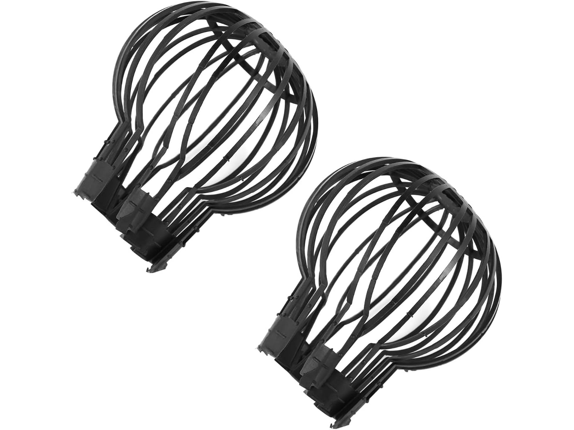 2 Filtros De Calha Em Plástico Pp Preto, Fáceis De Instalar E Protegem As Calhas