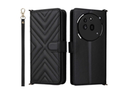 Capa Multifuncional De Couro Com 6 Compartimentos Para Cartões E Alça De Pulso Para Nothing Phone 3a Pro
