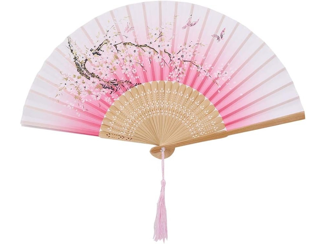 Evento Principal Chinois Japonês Flexível Com Pompom Para Casamento, Festa Dançante, Été (rosa)