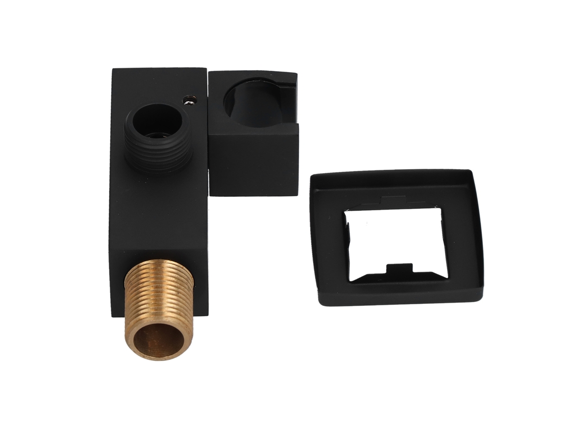 Suporte de Chuveiro em Cobre Ajustável Rotativo Preto Mate S/MARCA