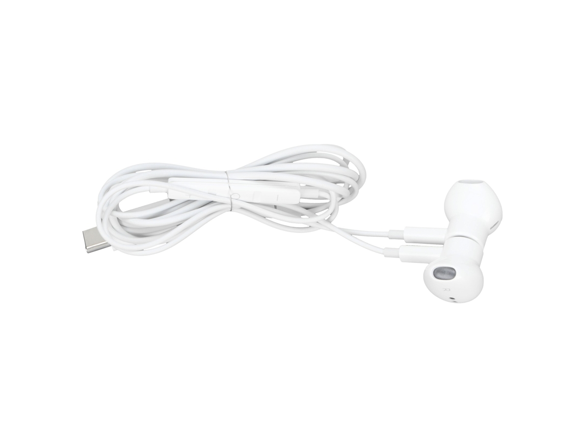 Fones De Ouvido Com Fio Me570h Type-c Para Google Huawei Com Redução De Ruído E Microfone Branco