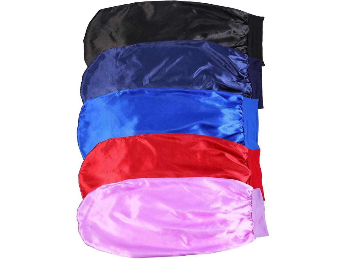 Conjunto De 5 Toucas De Dormir Longas, Elásticas E De Cetim