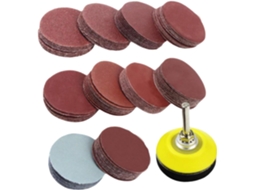 Kit Com 100 Discos De Lixa E Suporte 2 Polegadas, Material: material