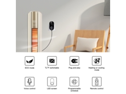 Termostato Inteligente Wifi 16a Plug com Controle de Temperatura Constante, Timer e Economia de Energia Led