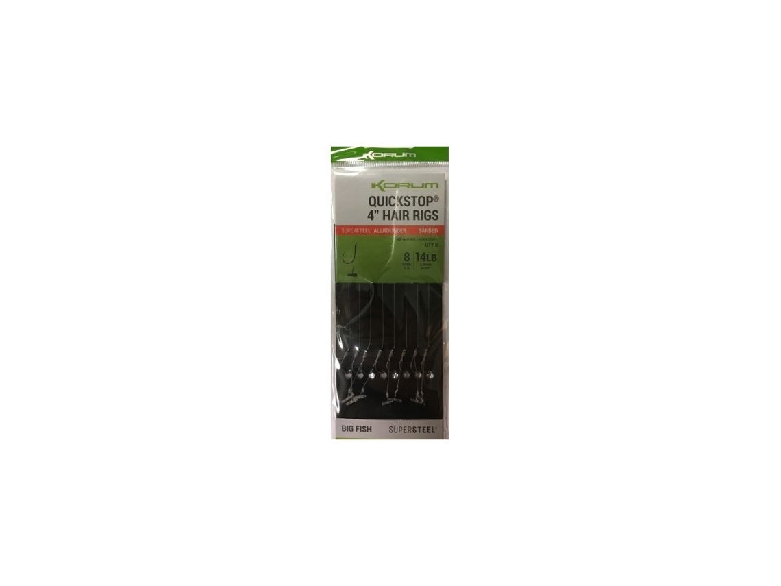 Ganchos KORUM Big Fish Hair W/Quickstops 15 Barbed